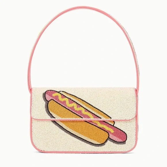 STAUD BEADED TOMMY BAG DOG DAYS HOT DOG - Picture 2 of 12